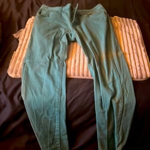 Teal jeans